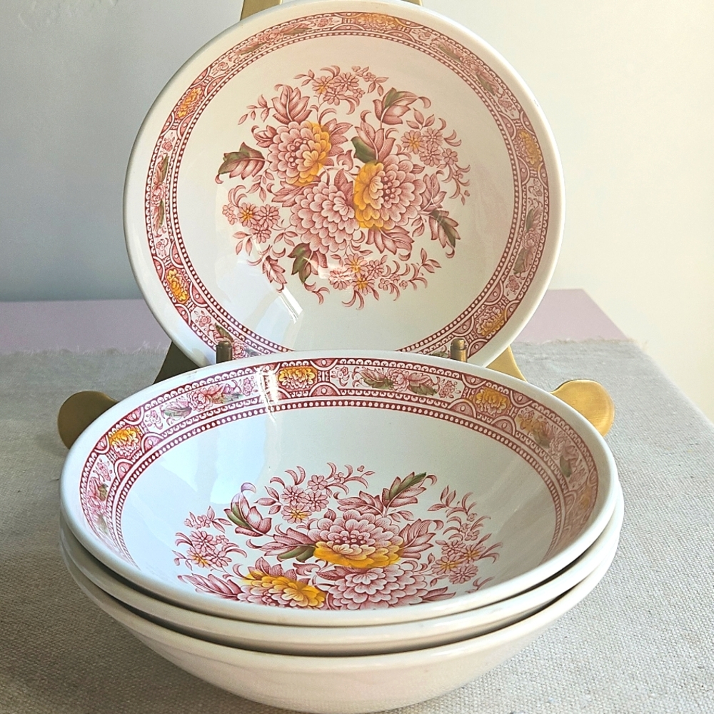 Ridgway Canterbury Ironstone Berry Salad Dessert Bowl, Set Of 4